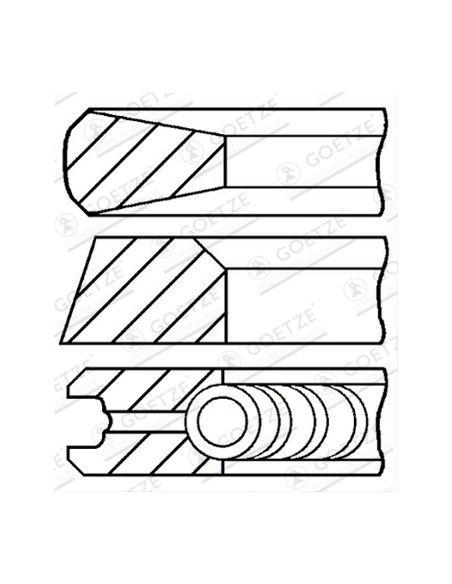 Segmenti Piston 111.77 - 3.00x2.38x4.76 mm 87802834