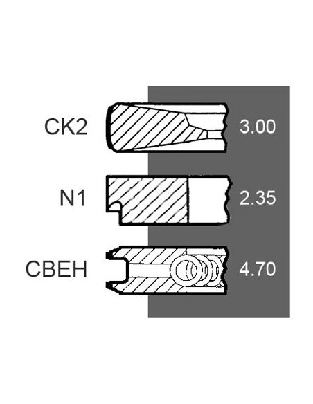 Segmenti Piston 111.76 - 3.00x2.35x4.70 mm 87802834