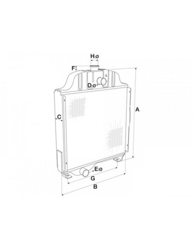 Radiator, Engine Cooling Fiat 588156, 595568