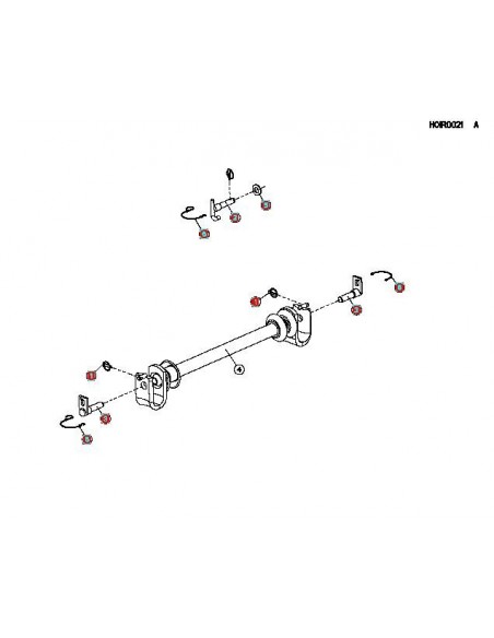 Ax, Cardan Transversal Cuplare CAT 3 Kuhn Huard 586100, H586100 Ax, Cardan Transversal Cuplare CAT 3 Kuhn Huard 586100, H586100