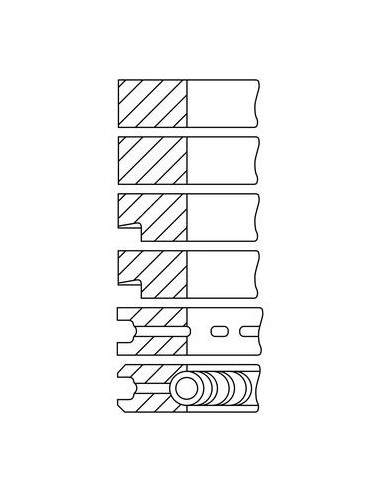 Piston Ring Ø 108.00-2.5x2.5x2.5x2.5x5x5 mm Fiat Iveco 1909685