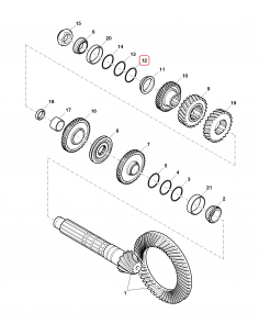 Shim, Plain Circular 0,080 mm (0.003") John Deere R115998 2