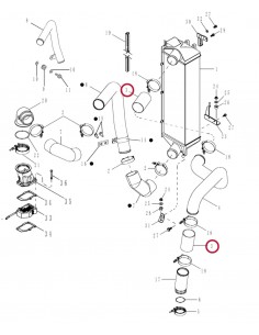 Furtun Aftercooler Ø 75x130 mm CNH 377592A1, 87402609, 87778882 2