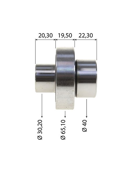 Pivot Ø 30.20x40x65.10 mm Q6450-14 Pivot Ø 30.20x40x65.10 mm Q6450-14