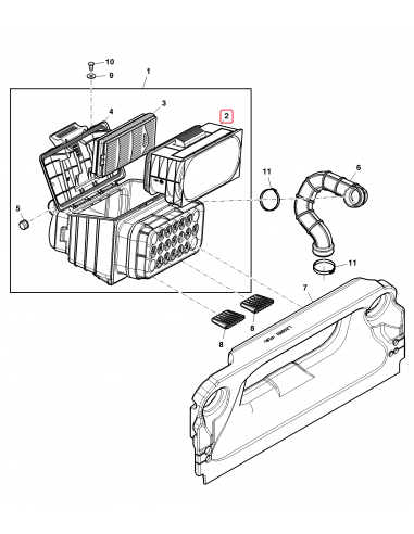 Air Filter, Primary 320 mm Donaldson P958669 John Deere AL207628, AL215055