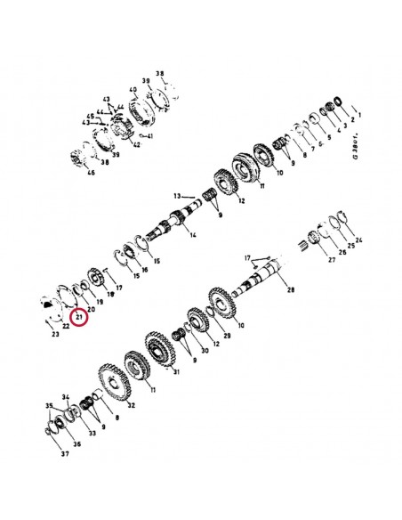 Garnitura Case-IH 3134518R1, 3057294R2, 3134552R1
