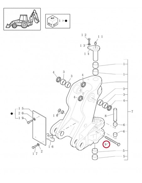 Bolt Hexagonal M14x2x270 mm CL 10.9 Case IH, New Holland 87363478