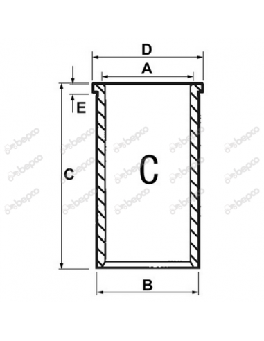 Camasa Motor Semifinisata Ø 111.76x116.97 mm - L208.53 mm (Cu Guler) 24/36-31KF
