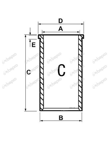 Camasa Motor Semifinisata Ø 111.76x116.97 mm - L208.53 mm (Cu Guler) 24/36-31KF