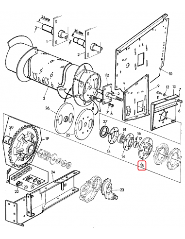Hub, Slip Clutch Ø 35x160 mm John Deere Z11509
