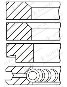 Segmenti Piston 90 - 2.5x2.5x2.5x5 mm 08-278200-00