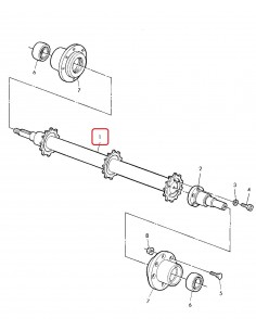 Shaft John Deere AZ49360, AZ46342, Z62144, Z62146