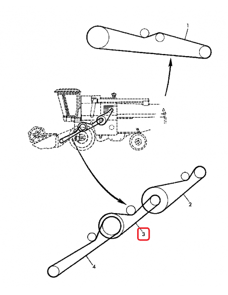 Belt 32x3520 mm John Deere 0203267, Z21501, Z27710, Z21500