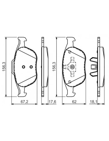 Set Placute Frana BOSCH 0986424701