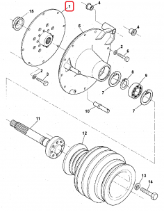 Disk, Engine Pulley Ø 352 mm Z-24 John Deere DQ23827 2
