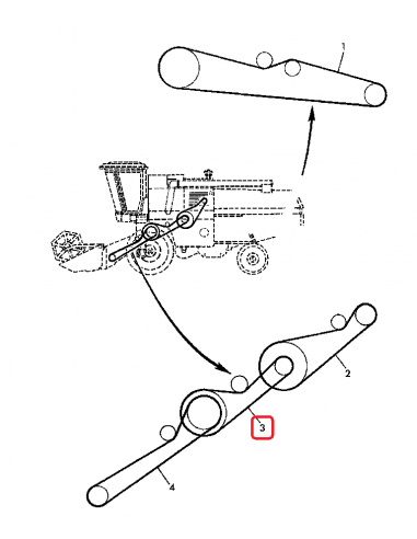 Curea 32x3520 mm John Deere AP1001102, Z21501, Z27710, Z21500, 0203267