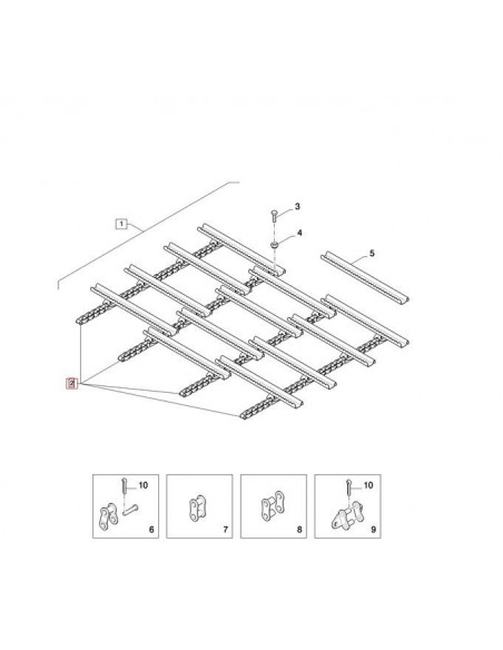 Set Lanturi Transportor (X4) Holland 87495864, 84064286, 84440038, 84455509