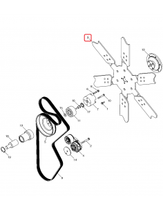Paleti Ventilator Ø 660 mm 9 Pale John Deere RE181921 2
