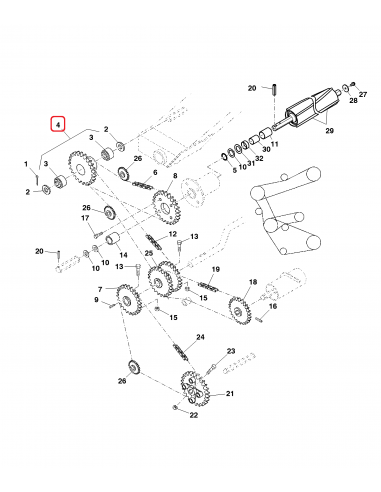 Chain Sprocket, Double Z-18/Z-25 John Deere DC33288, A-DC33288