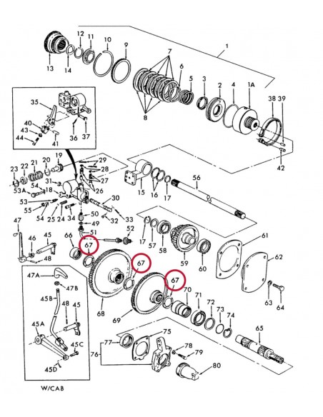 Thrust Washer 51x69.8x1.7 mm CNH E0NNB730CA, 81819777, 83927866, C7NNB730A