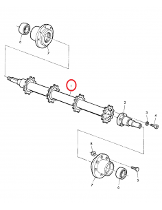 Ax Transportor 1750 mm John Deere AZ49361, AZ46343, 2