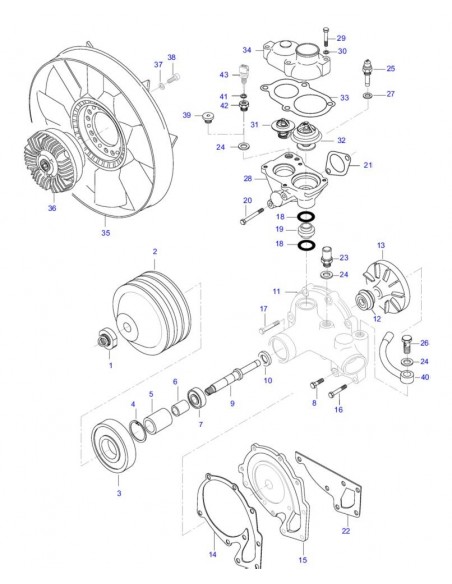 Water Pump Valmet & Valtra V836867092, 836867092, 836884003 Water Pump Valmet & Valtra V836867092, 836867092, 836884003