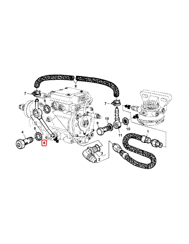 Conducta Combustibil 6x10 mm John Deere RE503818