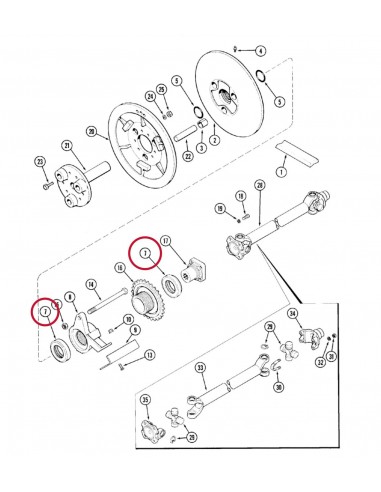 Thrust Ball Bearing 69.84x113.79x22.1 mm Case IH 278927A1, 194654C91