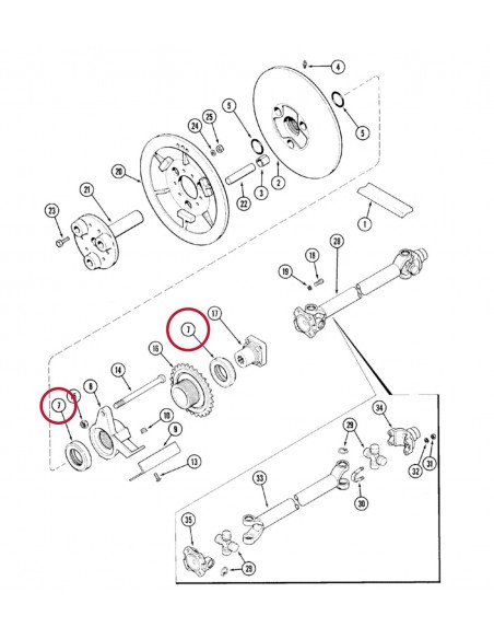 Rulment Presiune 69.84x113.79x22.1 mm Case IH 278927A1, 194654C91
