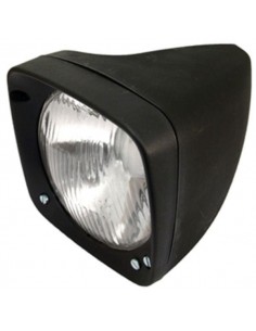 Headlight Halogen, LH square, transparent, bolt on