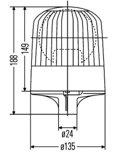 Girofar cu Xenon si Baza Magnetica 12V-24V (DC) 23831 2