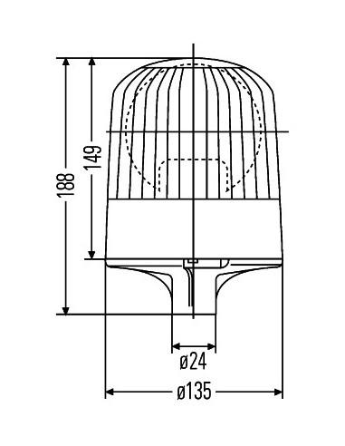 Girofar cu Xenon si Baza Magnetica 12V-24V (DC) 23831