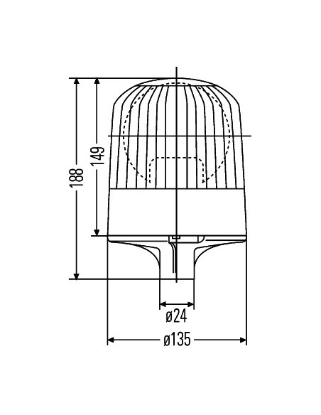 Girofar cu Xenon si Baza Magnetica 12V-24V (DC) 23831