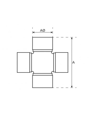 Cruce Cardanica 29x80 mm