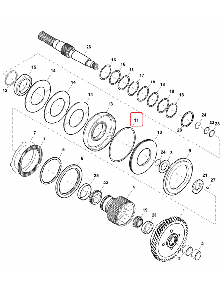 Seal, Piston Ø 166.85x178.95x2.08 mm  John Deere R115405, R110514, RE47385 Seal, Piston Ø 166.85x178.95x2.08 mm  John Deere R115405, R110514, RE47385