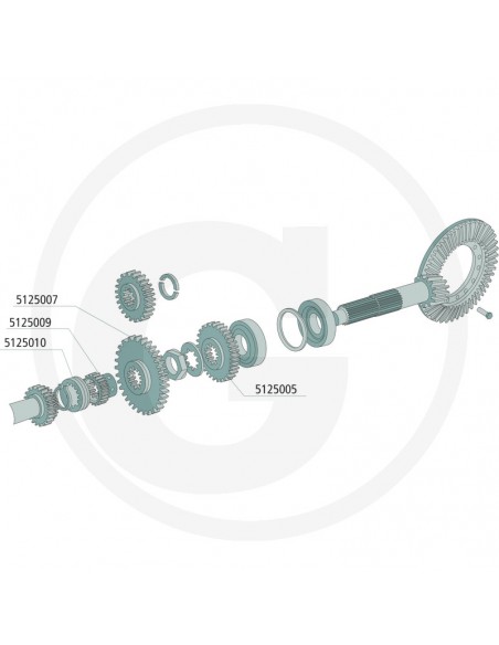Pinion Transmisie Z-34 CNH 87388607, 5125005