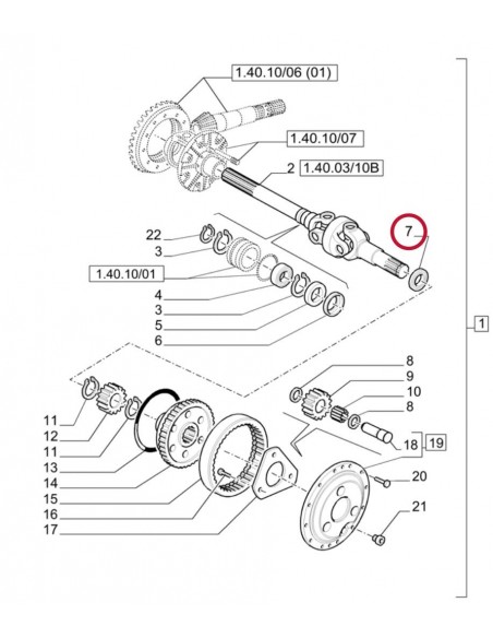 Simering Ø 42x62x21.5 mm- 42-62-21.5 mm