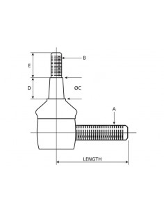 Capat Bara 95 mm M24x1.5 mm, 20/22 RH John Deere AL37504, AL27532, AL82826 2