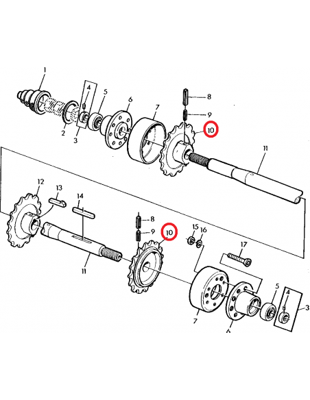 Chain Sprocket Ø 40x178 mm Z-13 John Deere Z11514
