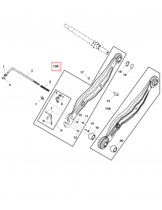 Draft Link Right Cat. 3 John Deere RE292113, RE164544 2