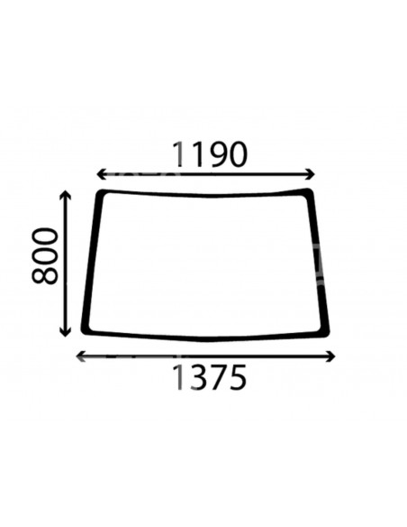 Windshield 800x1190x1375 mm John Deere R114807, R96187