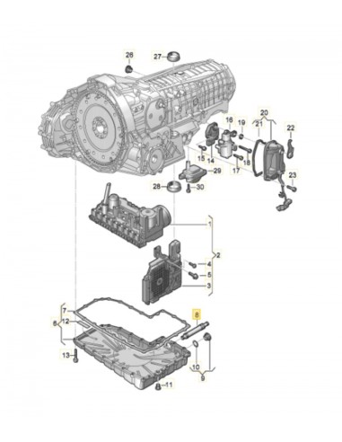 Teava Baie Ulei 25x139 mm AUDI 0CK325107D, 0CK325107E, 0CK325107F