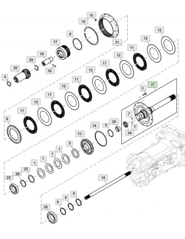 Ax Transmisie John Deere SJ29930, YZ91396, YZ91513