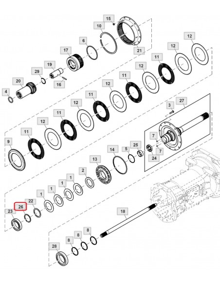 Snap Ring 57.53x60.33x9.53x4.75 mm John Deere YZ91380
