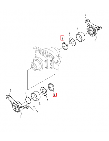 Inel Etansare Ø 145 mm R271463, R271463A, 6005009870, V35729400,  F334300020130, 001.11.3340, 001113340 Inel Etansare Ø 145 mm R271463, R271463A, 6005009870, V35729400,  F334300020130, 001.11.3340, 001113340