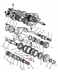 Hub, Synchro Body Massey Ferguson 3039159M1 2