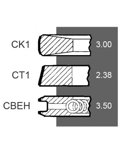 Piston Ring Ø 91.48-3x2.38x3.5 mm Perkins 4181A017, 3638235Z91, 3638235M91