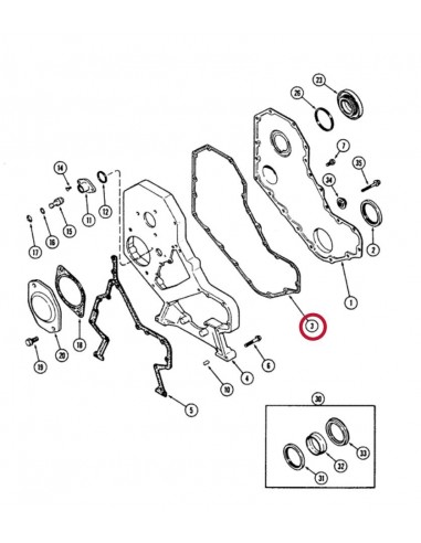 Garnitura Capac Distributie Cummins 3914385, J914385