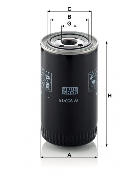 Oil Filter W950/18, P558615