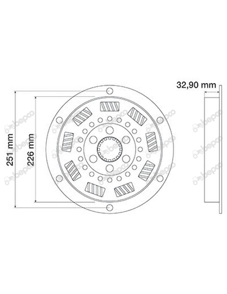 Disc Ambreiaj Torsiune 1.5/8"-26/6 Bolt Massey Ferguson 3714122M4, Claas 7700043614 Disc Ambreiaj Torsiune 1.5/8"-26/6 Bolt Massey Ferguson 3714122M4, Claas 7700043614